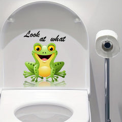 Cute Animal Toilet Lid Decals - Fun Frogs Seat Stickers