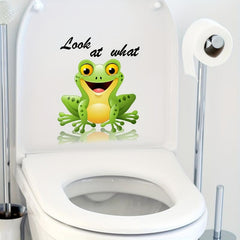 Cute Animal Toilet Lid Decals - Fun Frogs Seat Stickers