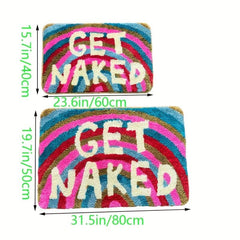 Rainbow Pattern Floor Mat Soft Non slip Bath Rug Machine Washable Bath Mat