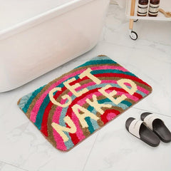 Rainbow Pattern Floor Mat Soft Non slip Bath Rug Machine Washable Bath Mat