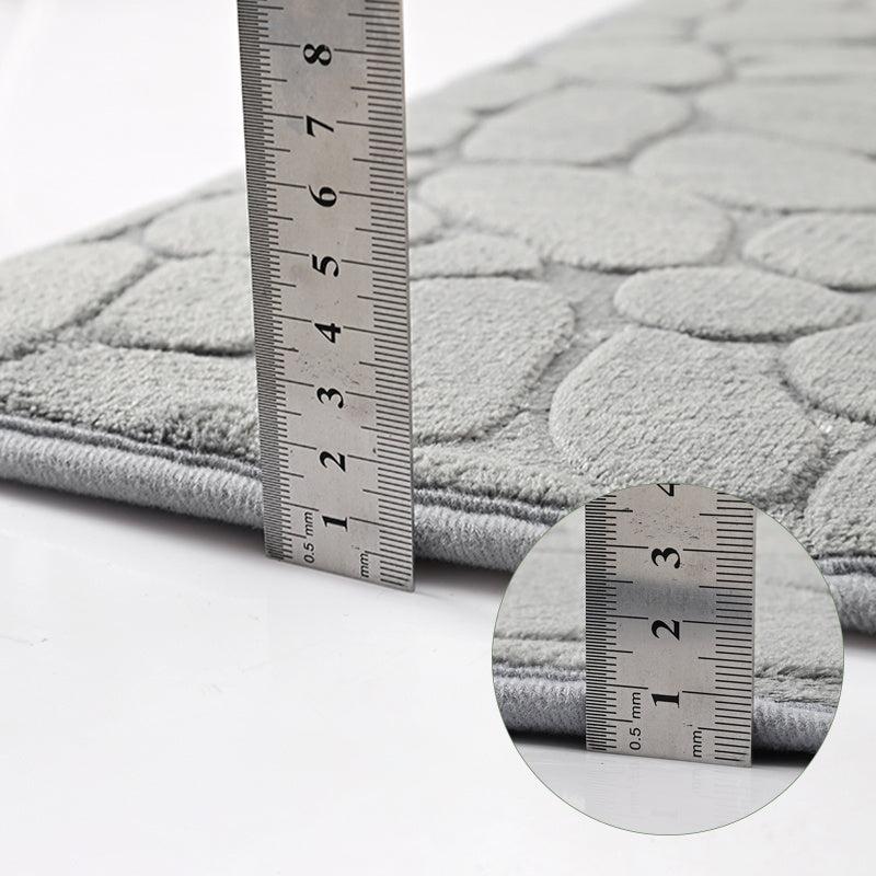Cobblestone Embossed Bathroom Mat Memory Foam Non Slip Carpets