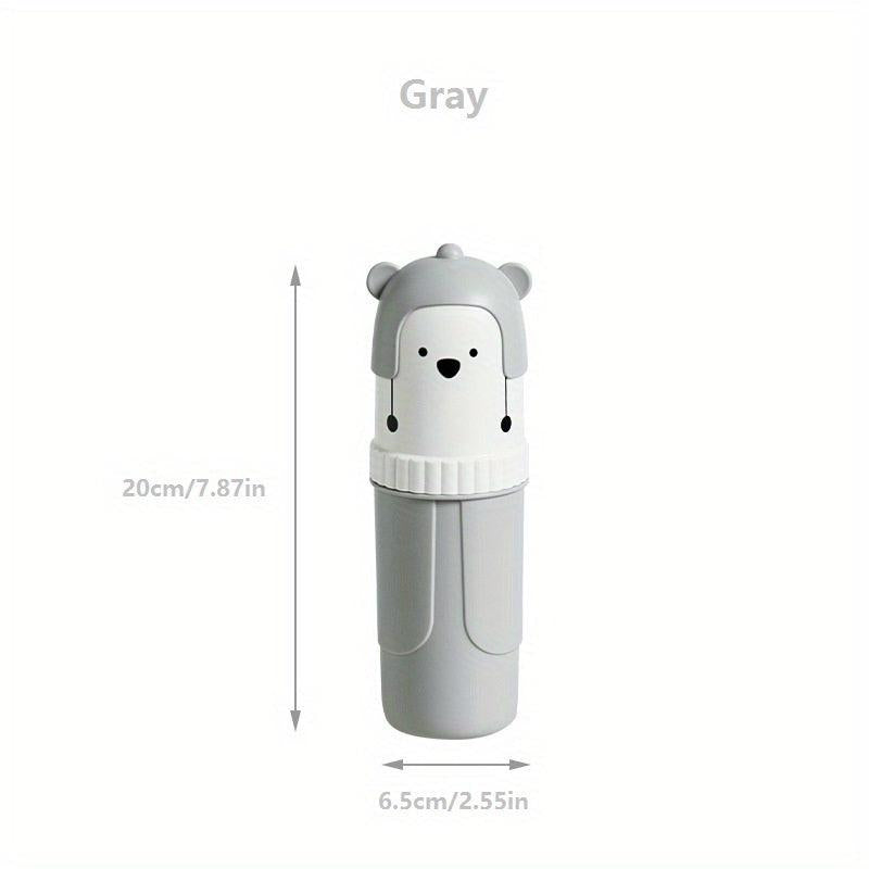 Cartoon Bear Toothbrush Holder Travel Mouthwash Cup Bathroom Essential