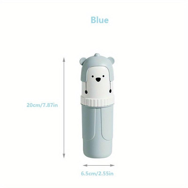 Cartoon Bear Toothbrush Holder Travel Mouthwash Cup Bathroom Essential