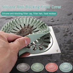 Shower Drain Hair Catcher Silicone Cover Insect-proof Bathroom Accessories