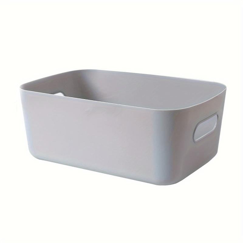 Plastic Storage Basket Open Storage Bin With Handles Organizer