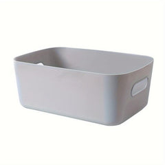 Plastic Storage Basket Open Storage Bin With Handles Organizer
