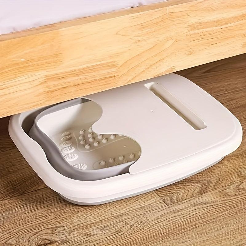 Folding Bubble Foot Bath Bucket with Lid - Large Size