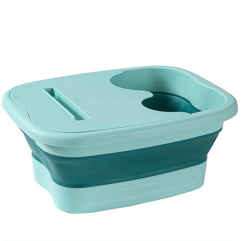 Folding Bubble Foot Bath Bucket with Lid - Large Size