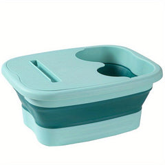 Folding Bubble Foot Bath Bucket with Lid - Large Size