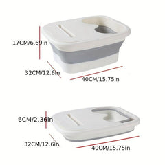 Folding Bubble Foot Bath Bucket with Lid - Large Size