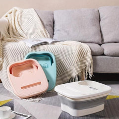 Folding Bubble Foot Bath Bucket with Lid - Large Size