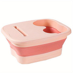 Folding Bubble Foot Bath Bucket with Lid - Large Size