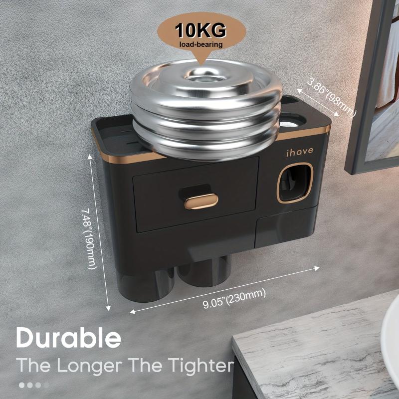 Toothbrush Holder With Cup & Automatic Toothpaste Dispenser