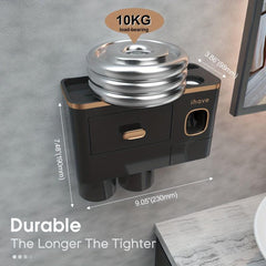 Toothbrush Holder With Cup & Automatic Toothpaste Dispenser