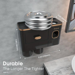 Toothbrush Holder With Cup & Automatic Toothpaste Dispenser
