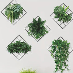 6pcs Green Plants Wall Sticker Self Adhesive Decal for Home Decor
