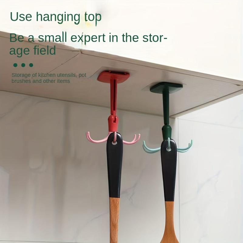 6 Claws Octopus Hook Wall Hanging Rack Pot Pan Holder Self Adhesive Hooks