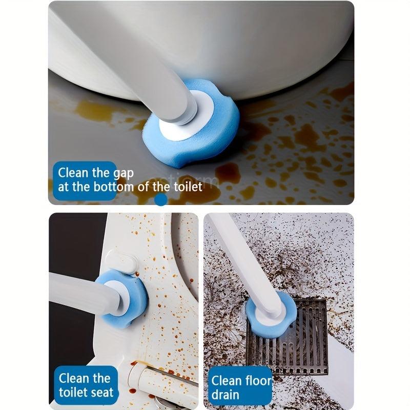 Disposable Toilet Brush With Cleaner Refills Bathroom Cleaning Set