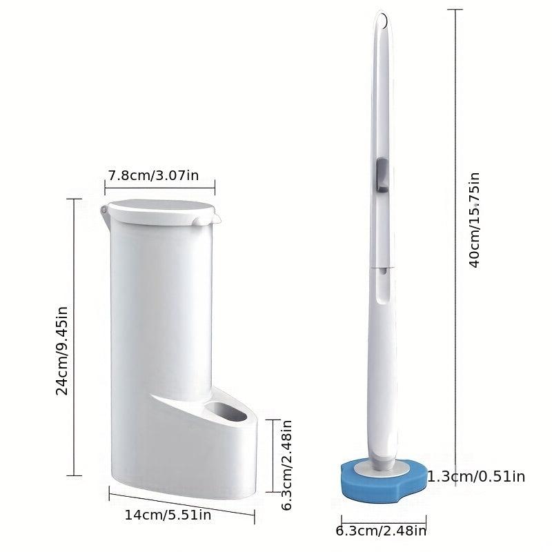 Disposable Toilet Brush With Cleaner Refills Bathroom Cleaning Set