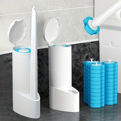 Disposable Toilet Brush With Cleaner Refills Bathroom Cleaning Set