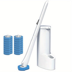 Disposable Toilet Brush With Cleaner Refills Bathroom Cleaning Set