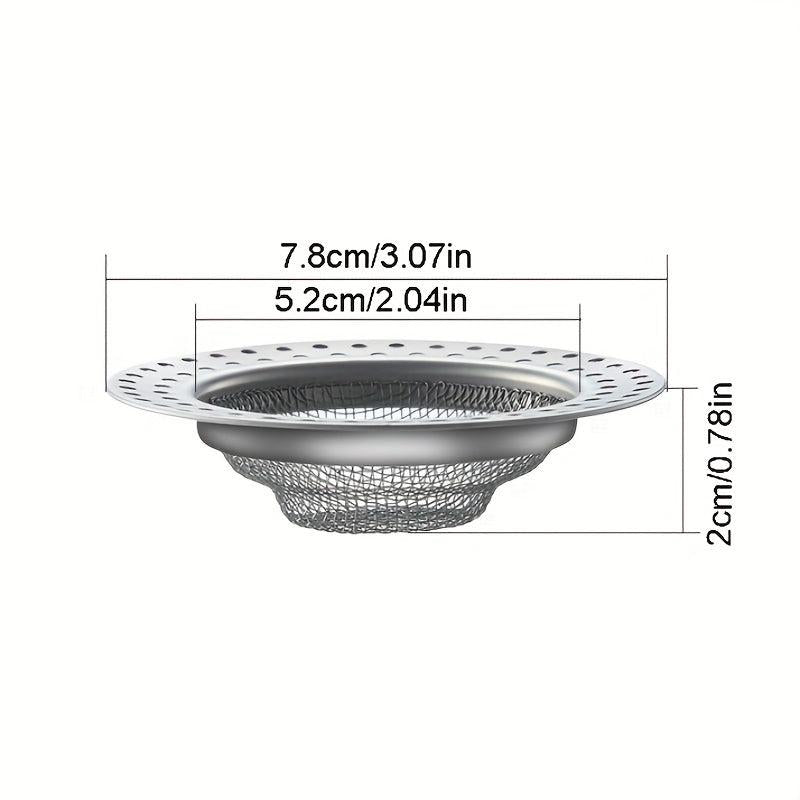 2pcs Stainless Steel Floor Drain Filter Anti-clogging Sink Filter