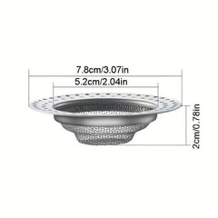 2pcs Stainless Steel Floor Drain Filter Anti-clogging Sink Filter