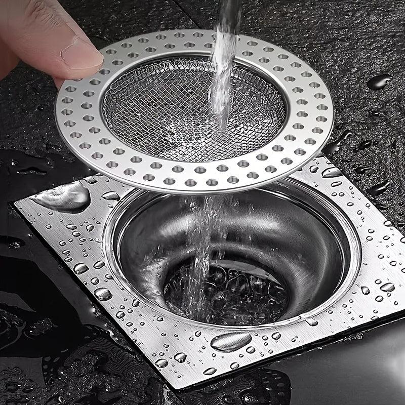 2pcs Stainless Steel Floor Drain Filter Anti-clogging Sink Filter