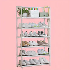 6 Tier Shoe Rack Standing Storage Shelves Space Saving Bookshelf