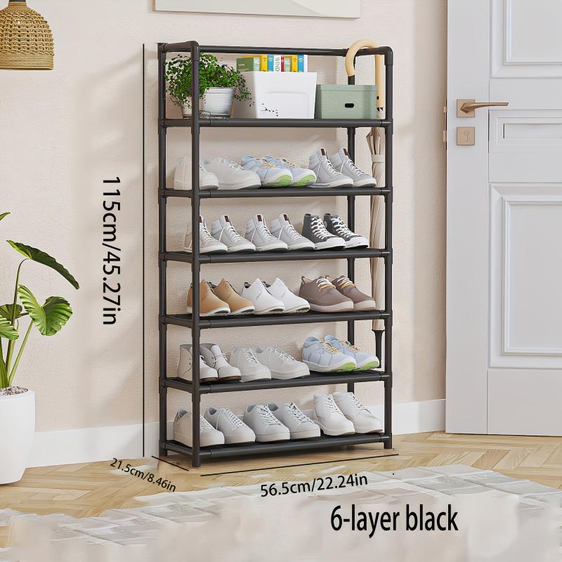 6 Tier Shoe Rack Standing Storage Shelves Space Saving Bookshelf