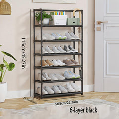 6 Tier Shoe Rack Standing Storage Shelves Space Saving Bookshelf