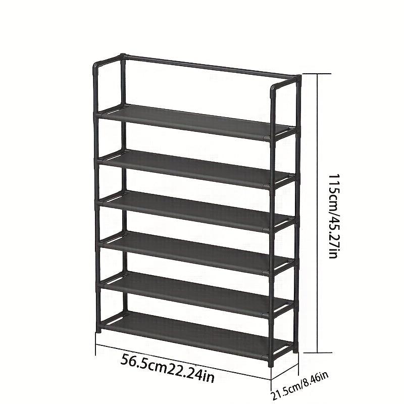 6 Tier Shoe Rack Standing Storage Shelves Space Saving Bookshelf