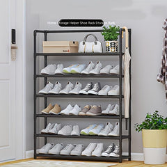 6 Tier Shoe Rack Standing Storage Shelves Space Saving Bookshelf
