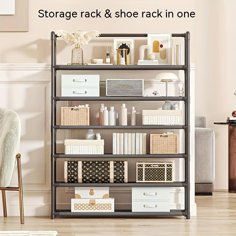 6 Tier Shoe Rack Standing Storage Shelves Space Saving Bookshelf