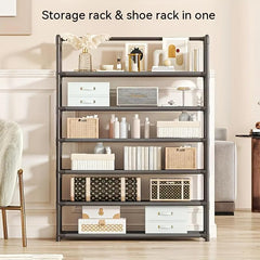 6 Tier Shoe Rack Standing Storage Shelves Space Saving Bookshelf