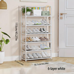 6 Tier Shoe Rack Standing Storage Shelves Space Saving Bookshelf