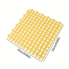 4pcs Waterproof Non Slip Bathroom Mat Splicable Shower Carpet