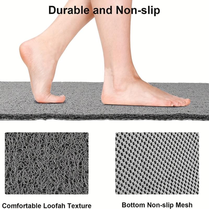 Soft Non Slip Loofah Shower Mat for Safe and Comfortable Showering