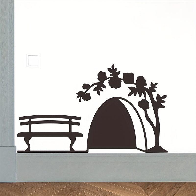 Small Mouse Hole Wall Sticker Funny Decoration