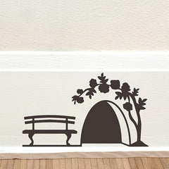 Small Mouse Hole Wall Sticker Funny Decoration