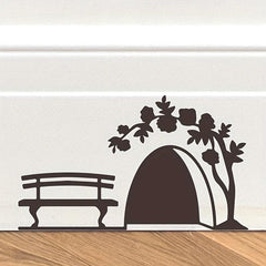 Small Mouse Hole Wall Sticker Funny Decoration