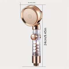 Turbocharged Shower Head High Pressure 3 Modes Shower Body Spray Filter Bathroom