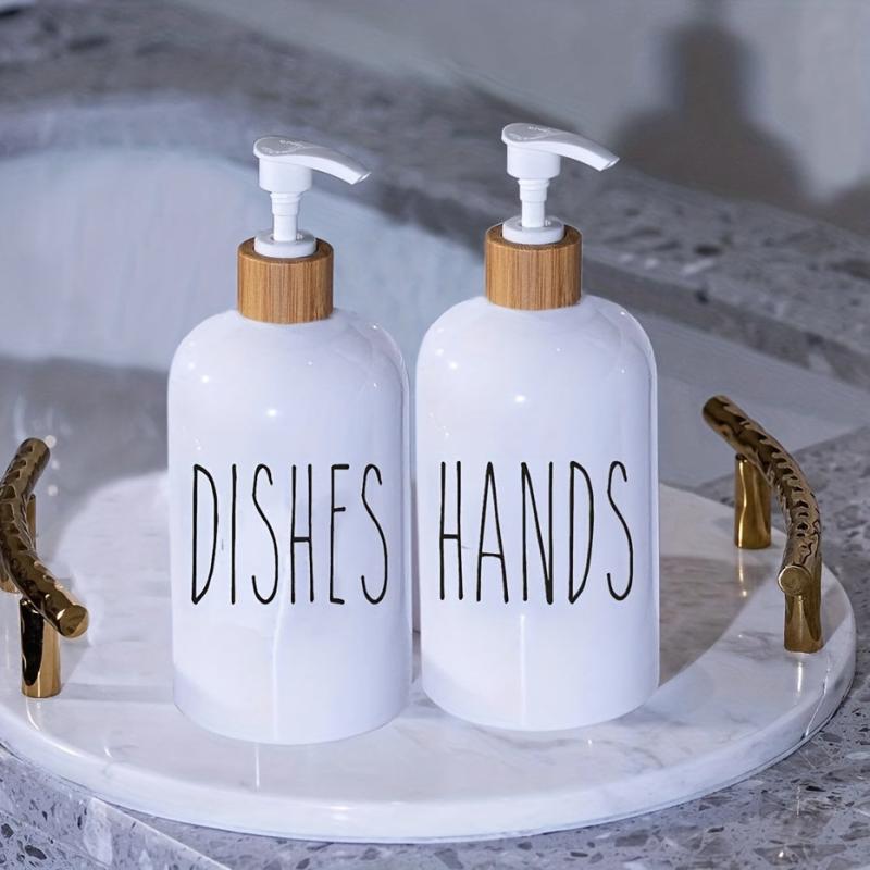 2pcs 500ml Soap Dispenser for Kitchen Bathroom Hands Dish Soap Bottle