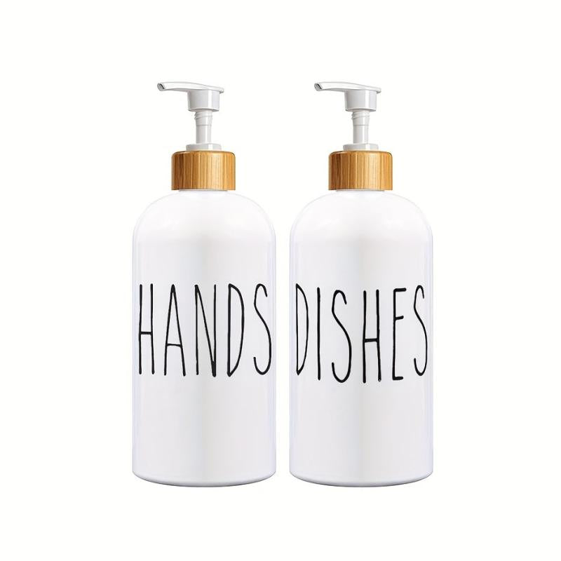 2pcs 500ml Soap Dispenser for Kitchen Bathroom Hands Dish Soap Bottle