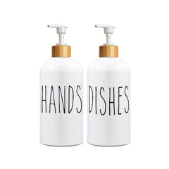 2pcs 500ml Soap Dispenser for Kitchen Bathroom Hands Dish Soap Bottle