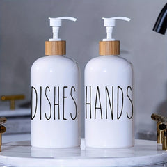 2pcs 500ml Soap Dispenser for Kitchen Bathroom Hands Dish Soap Bottle
