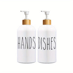 2pcs 500ml Soap Dispenser for Kitchen Bathroom Hands Dish Soap Bottle