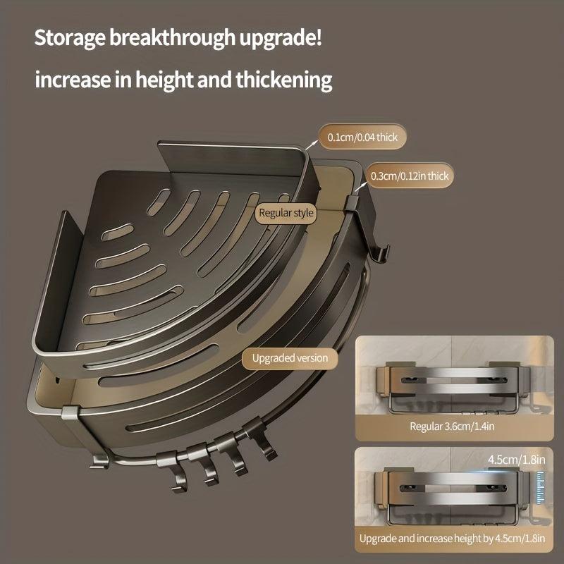Wall Mounted Bathroom Storage Rack Hanging Shelf Triangle Bathroom Tray