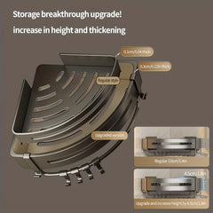 Wall Mounted Bathroom Storage Rack Hanging Shelf Triangle Bathroom Tray