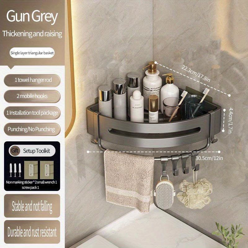 Wall Mounted Bathroom Storage Rack Hanging Shelf Triangle Bathroom Tray